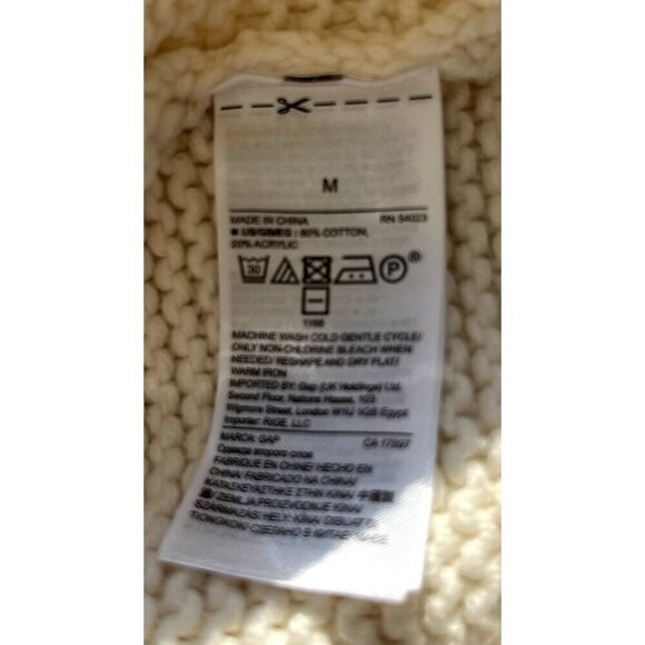 Gap Crochet Step Hem Tank Vest Cream M - Picture 6 of 6